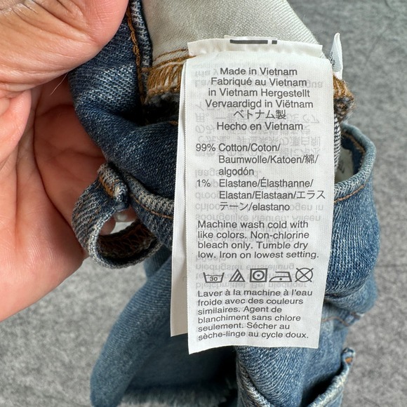 Madewell The Perfect jean Short‎ 26 Denim Frayed Edge - Picture 4 of 8